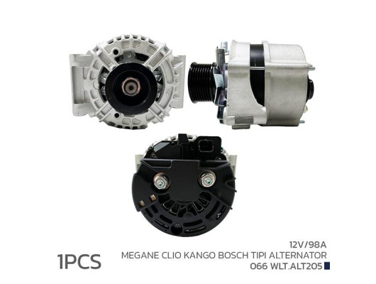 ALTERNATÖR SARJ DİNAMOSU 12V 98A MEGANE CLIO KANGO BOSCH TIPI