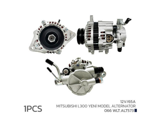 ALTERNATÖR SARJ DİNAMOSU KOMPLE MITSUBISHI L300 2.5L 4D56 8v P15 92-03 12V 65A ÇİFT KASNAK - VA KUMLU