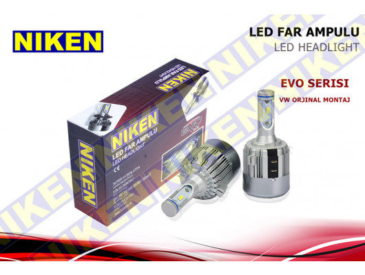 AMPÜL 12V H7 LED XENON SET VW GOLF IV-POLO ORJ.MONTAJ EVO SERİSİ