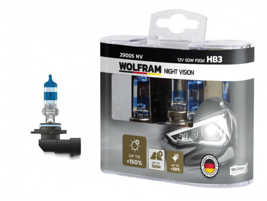 AMPUL 12V HB3 100 P20d NIGHT VISION 150 FAZLA 20 BEYAZ IŞIK