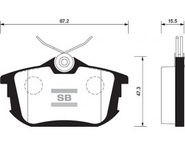 ARKA BALATA CARISMA 95-06 COLT 1.3-1.5 04-12 VOLVO S40 1.6-1.8-2.0-2.0T V40 95-04 GDB1314-G