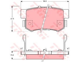 ARKA BALATA CIVIC 1.8 İ-VTEC 12 ACCORD 2.0İ 98-03 ACCORD 2.0 2.2.4 2.03 INTEGRA 1.8 97-10/01