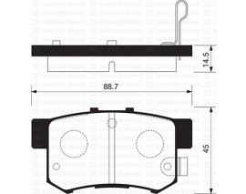 ARKA BALATA CIVIC VII 01-05 CIVIC VIII 05 ACCORD VII 98-02 ACCORD VIII 06 GDB3191-GDB3154