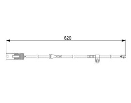 ARKA BALATA FİŞİ İKAZ KABLOSU BMW E38 7 SERİSİ 94-01 620mm