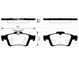 ARKA BALATA FOCUS II CMAX 03 CONNECT 02 LAGUNA III 07 VECTRA C 02 C5 08 SIGNUM 03 GDB1621 93192623-1605200