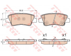 ARKA BALATA İ30 11 İ30 CW 12 İ30 COUPE 13 KIA CEED 1.4-1.6 GDİ-1.4 1.6 CRDİ AURIS 1.6 1.8 12