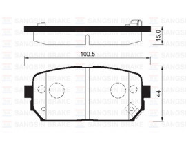 ARKA BALATA KIA CARENS II 2.0 CRDİ 02 CARENS III 2.0 CRDİ-1.6 CRDİ 06 GDB3462