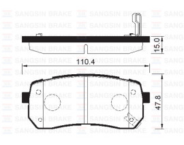 ARKA BALATA KIA CARNIVAL-GRAND CARNIVAL III 2.2 CRDİ-2.7 V6-2.9 CRDİ 06 H1 2.5 CRDİ 01-04 GDB3449