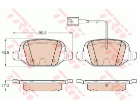 ARKA BALATA LINEA 1.6 DMTJ 09 Euro5 FİŞLİ 95.8x43.9x17.3