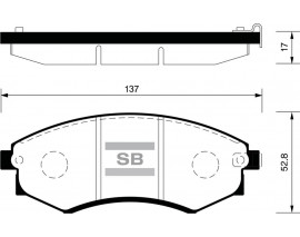 ARKA BALATA NISSAN LANCER 2.0 04 350 02 IMPREZA 2.0 WRX STİ 01 2.5WRX 05-08 GDB3350