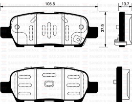 ARKA BALATA QASHQAI 1.6-2.0-1.5DCİ-2.0DCİ 07 X-TRAIL 2.0-2.5-2.0DCİ 07 GDB3294-GDB3508-GDB3507