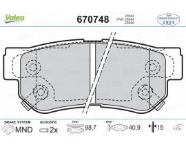 ARKA BALATA SONATA 01/05 MATRIX 1.8 01 GETZ 03 TUCSON 04 SANTAFE 01 GDB3282
