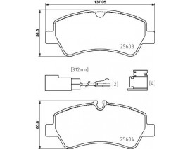 ARKA DISK BALATA CIFT TEKER TRANSIT V363-V.362 12