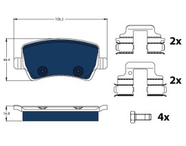 ARKA DİSK BALATA ELEKTRİKLİ ARAÇLAR İÇİN VOLVO V60 I 155-157