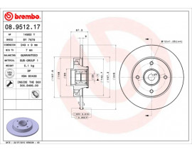 ARKA FREN AYNASI ADET P307-C4 1.4-1.6-2.0 HDİ 05 249x9x4DL PORYALI
