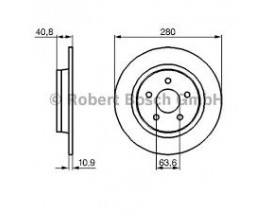 ARKA FREN AYNASI FOCUS II04 11 C-MAX 07 09 VOLVO V50 04 12 C30 06 12 C70 II 05 13 S40 II 04 12 17 JANT - 16 JANT DÜZ 280mm 5 BİJON