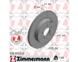 ARKA FREN AYNASI MAZDA CX-7 09-13 325x57x5DLxHVLI 0986479C30