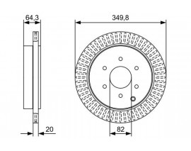 ARKA FREN AYNASI NISSAN PATROL VI Y62 5.6 10 349.8x20x6 DL HAVALI