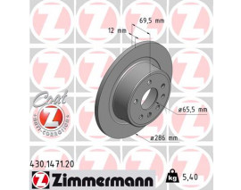 ARKA FREN AYNASI OMEGA B 2.0 24V 2.2 2.5TD 3.0 V6 94/7.03 286mm 285.8x12x5DLxHAVALI 986478609-DF2714