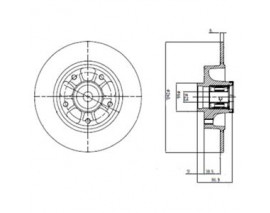 ARKA FREN AYNASI RULMANLI RENAULT MEGANE III 09 FLUENCE 09 CLIO IV 12 SCENIC III 09 260x8x5DELİK