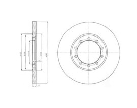 ARKA FREN AYNASI TRANSIT 2.2-2.4 TDCI 06 280x16x5DL 6C112A097AB