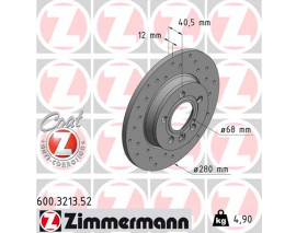 ARKA FREN AYNASI TRANSPORTER IV 1.9TD 2.4D 2.5 TDİ 05/96-04/03 280x12x5DL DELİKLİ 986478871-DF4047