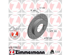 ARKA FREN AYNASI VOLVO S40 V40 95-04 CARISMA 95-06 SPACE STAR 98-04 260x10x4DL DELİKLİ 986478898-DF2784