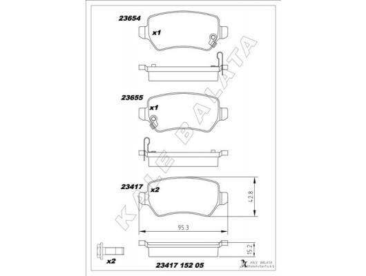 ARKA FREN BALATA KIA CEED 1.6L G4FJ T-GDI 13- / 1.6L D4FB CRDi dizel 12- / VENGA 1.4L 1.6L 10-19