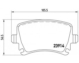 ARKA FREN BALATASI-KABLOSUZ- VW CADDY 04-11 GOLF 04-14 AUDI A3 04-13