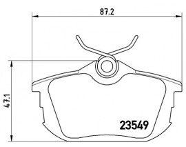 ARKA FREN BALATASI MITSUBISHI CARISMA 96 06/COLT 04 10-VOLVO S40-V40 96-04