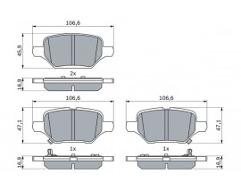 ARKA FREN BALATASI OPEL MOKKA X 12 CHEVROLET TRAX 12
