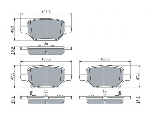 ARKA FREN BALATASI OPEL MOKKA X 12 CHEVROLET TRAX 12