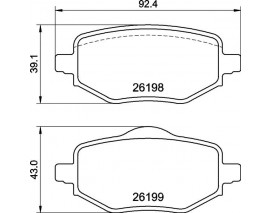 ARKA FREN BALATASI OTOMATİK EL FRENİ CORSA F-C4-208-2008-DS3