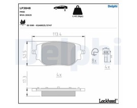 ARKA FREN BALATASI OTOMATİK EL FRENİ ZAFIRA LIFE 19 VIVARO C 19 JUMPY III 16 EXPERT 16 TOYOTA PROACE 16 294 mm