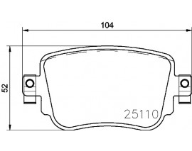 ARKA FREN BALATASI- VW CADDY 16- GOLF 16 PASSAT 15- POLO 18- SEAT LEON 13-16