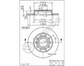 ARKA FREN DISKI-245 10 5 112 AUDI A4 01-08 SEAT EXEO 09-14