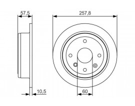 ARKA FREN DİSKİ AVEO 05 13 LACETTI 2005 NUBIRA 2005 OPTRA 2003-2008 257X10.5X60X4DL DOLU