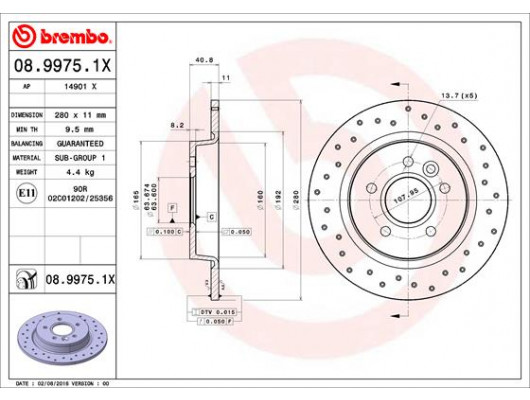 ARKA FREN DISKI AYNA FOCUS II04 11 C-MAX 07 09 VOLVO V50 04 12 C30 06 12 C70 II 05 1 3 S40 II 04 12 17 JANT - 16 JANT DÜZ 280mm 5 BİJON