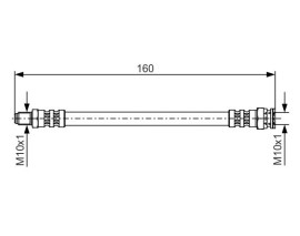 ARKA FREN HORTUMU. 160.00 MM BOXER 2.0-2.2-2.8 HDİ