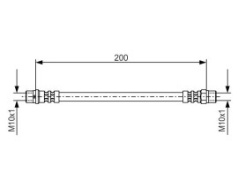 ARKA FREN HORTUMU 200mm BMW 318 is Coupe 95-99