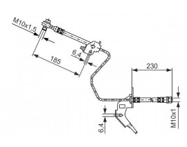 ARKA FREN HORTUMU SAĞ DİSK FREN OPEL ASTRA G-ASTRA H-MERIVA A-B ZAFİRA A-B COMBO C