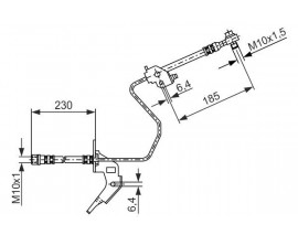 ARKA FREN HORTUMU SOL DİSK FREN OPEL ASTRA G-ASTRA H-MERIVA A-B ZAFİRA A-B COMBO C