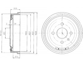 ARKA FREN KAMPANASI ASTRA F 1.4i-1.6i 91 98 KADETT 79 91 228x200x38x100x56 4DL