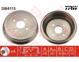 ARKA FREN KAMPANASI COROLLA/SW 92-97 EE101-111/AE101-111/AE102/CE110 200x201x55x66 4-2D