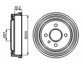 ARKA KAMPANA ASTRA F 1.4i-1.6i 91 98 KADETT 79 91 228x200x38x100x56 4DL