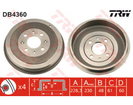 ARKA KAMPANA CORSA D 07 CORSA E 14 ADAM 13 PUNTO-GRANDE PUNTO 05 274x228x61x48x4DL 14 İNÇ 51901444-51901443-55703043