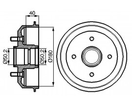 ARKA KAMPANA ESCORT 90 00 FIESTA III FIESTA IV 00 12 180 MM ABS