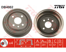 ARKA KAMPANA VECTRA A 89 95 ASTRA F 91 98 1.4-1.6-1.8-2.0 LACETTI 05 13 242x200x53x100 4DL 568054-91024352