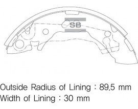 ARKA PABUÇ BALATA ATOS 1.0i ATOS PRIME 1.0i 98 GS8659