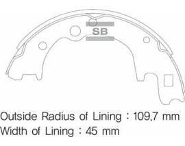 ARKA PABUÇ BALATA H100 KAMYONET 93 BMC LEVEND-MB 100-GRANADA GS6181